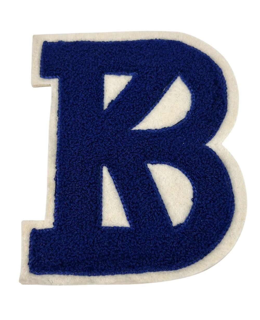 Vintage School College High School Letter BK on it 6.5" x 5.25"